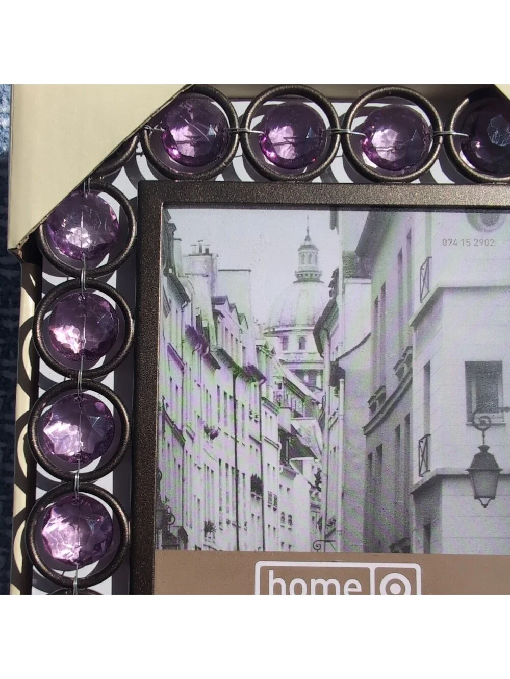 Target Boutique Collection| Picture Frame|4 X 6 Glass | Purple Gems | NIB